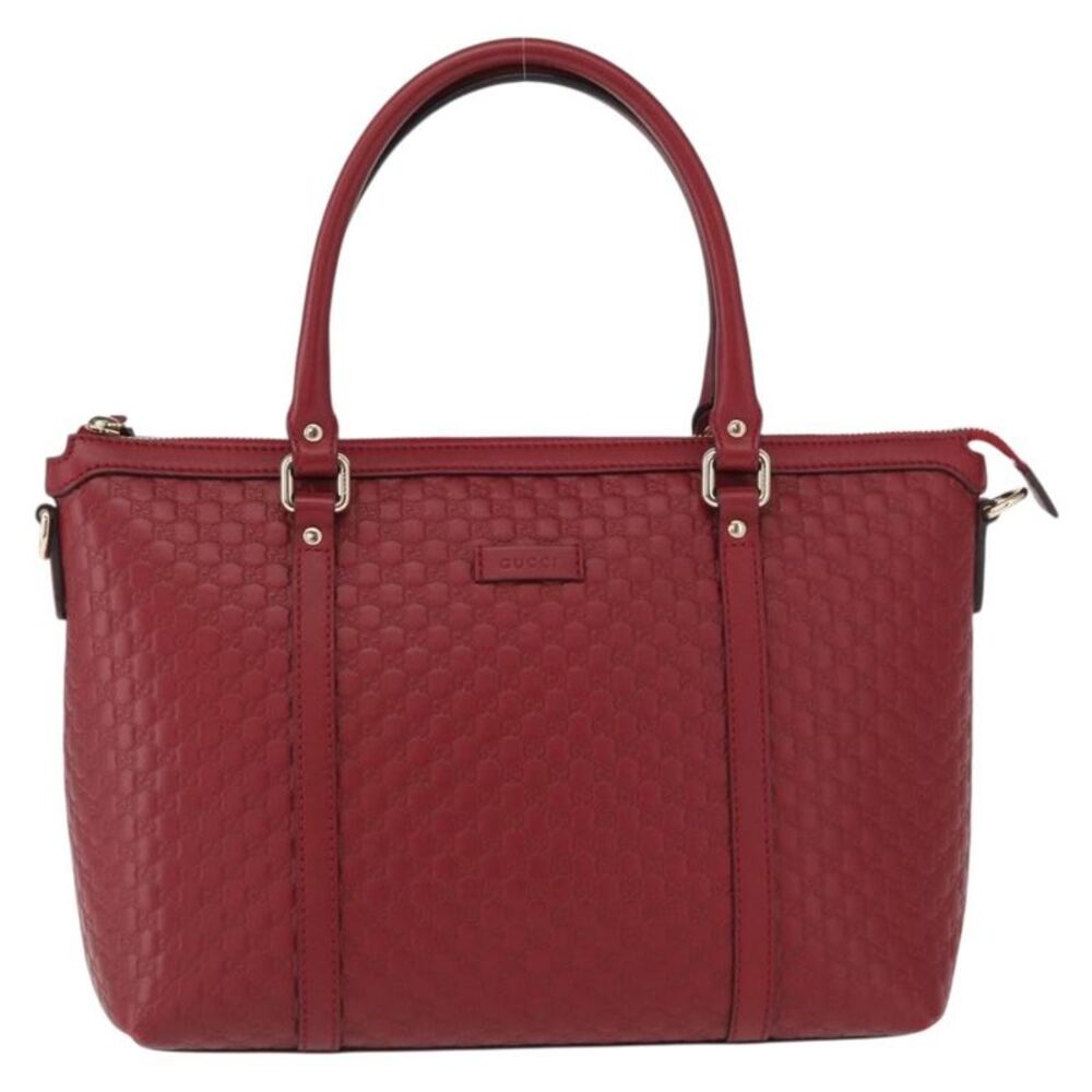 Gucci Margaux Microguccissima Leather Red Leather Tote Bag Bag